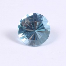Sky blue topaz 12mm round diamond shape facet 6.25 cts
